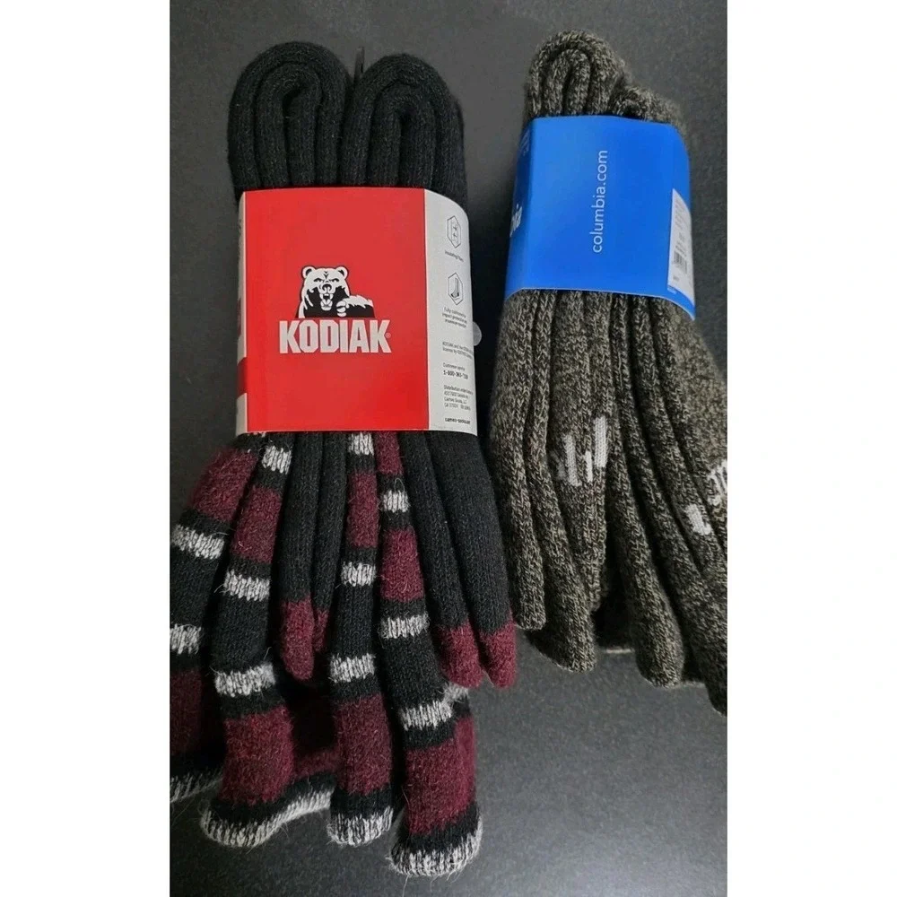 NEW KODIAK COLUMBIA Heavy-Weight Wool Blend‎ Thermal Crew Socks Fits Sz 7-12